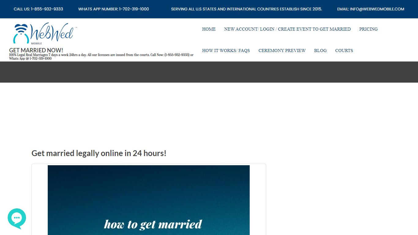 Get married legally online in 24 hours! – GET MARRIED NOW! - WebWedMobile